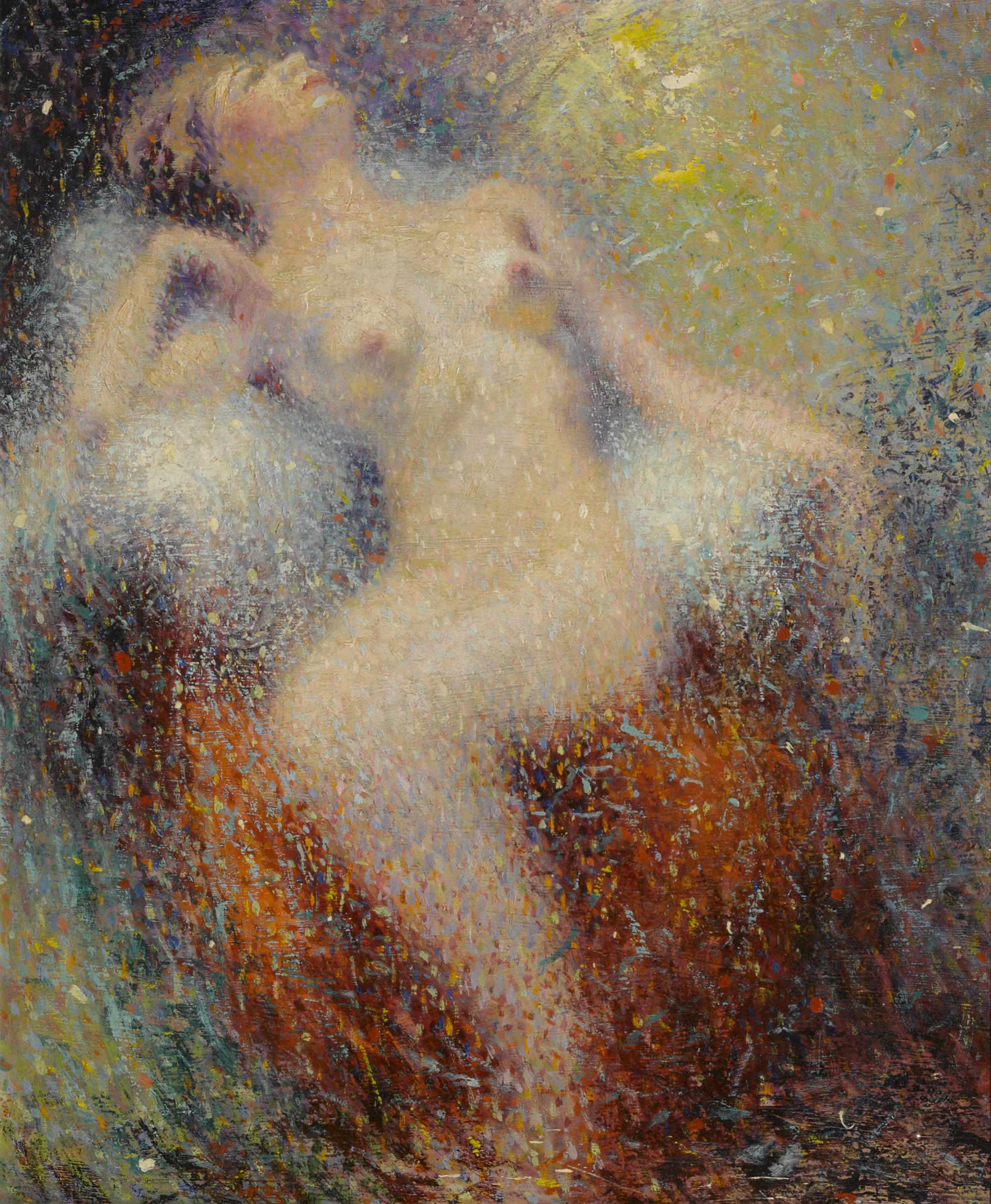 Appraisal: William Clapp American - Seated nude unsignedoil on panel x