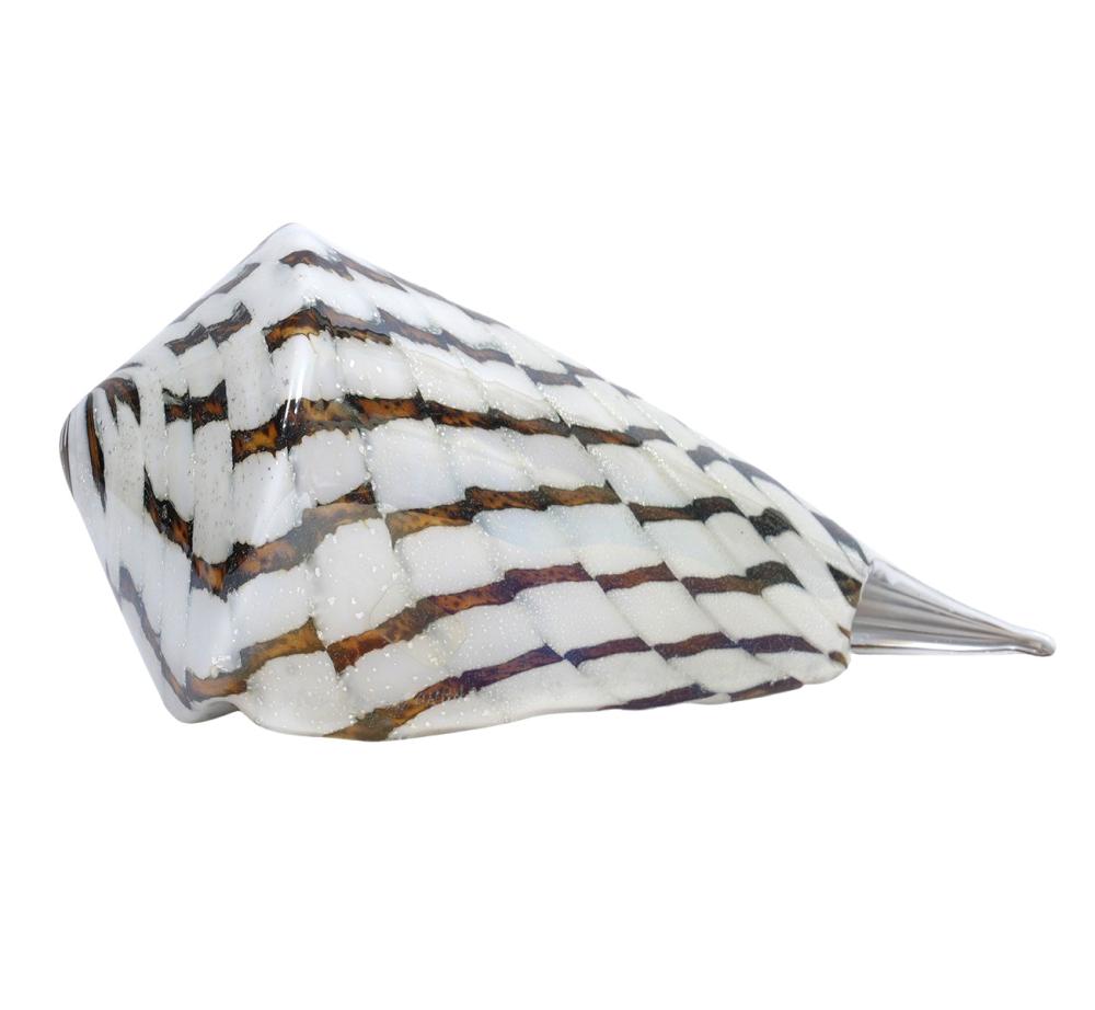 Appraisal: TAGLIAPIETRA ANGELIN MURANO GLASS SHELLLino Tagliapietra Marina Angelin Murano brown