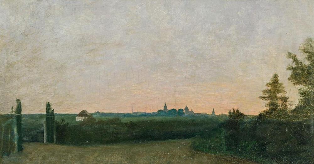 Appraisal: FREDERICK TRAPP FRIIS American Swedish - Landscape at Twilight With