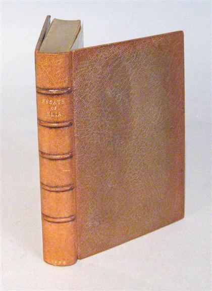 Appraisal: vol Fore-Edge Painting Lamb Charles The Essays of Elia London