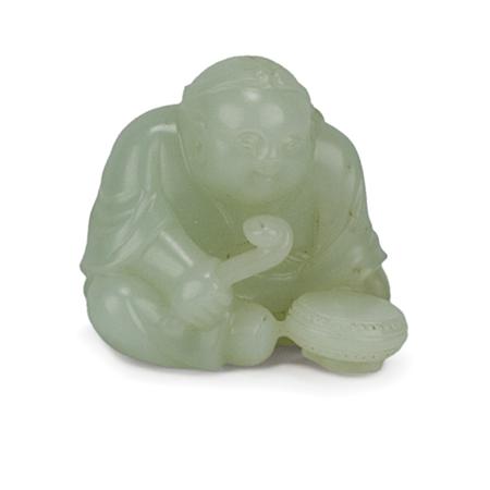 Appraisal: Chinese White Jade Figure of a Boy Estimate -