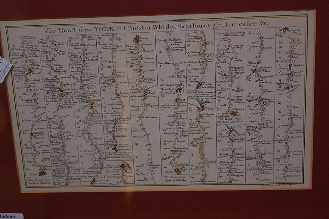 Appraisal: Map Thomas Bowen The Road from York to Chester Whitby