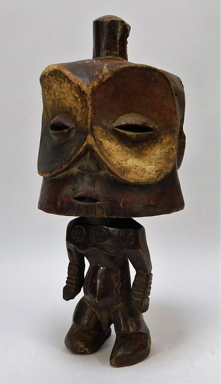 Appraisal: African Tribal Carved Wood Effigy Figure Statue Africa th Century