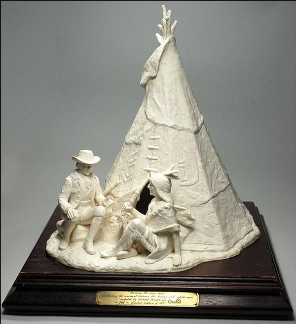 Appraisal: Goebel porcelain figural group Passing the Peace Pipe LE high