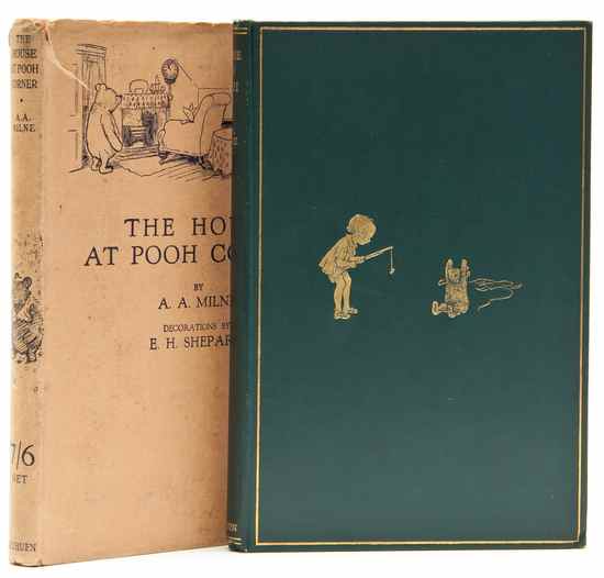 Appraisal: Milne A A Winnie-The-Pooh original green pictorial cloth gilt t