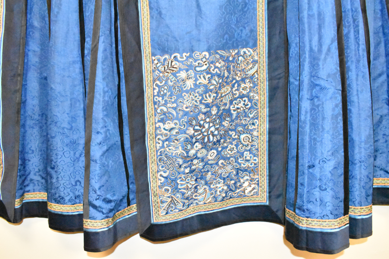 Appraisal: Two Chinese embroidery skirts dating from the Qing dynasty A