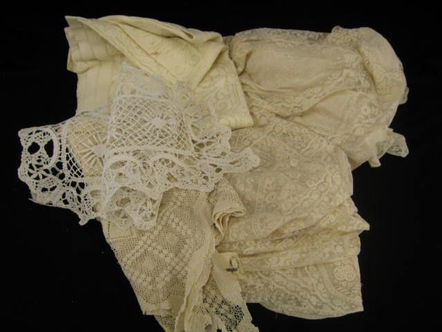 Appraisal: Lot of Fine Lace Tablecloth More