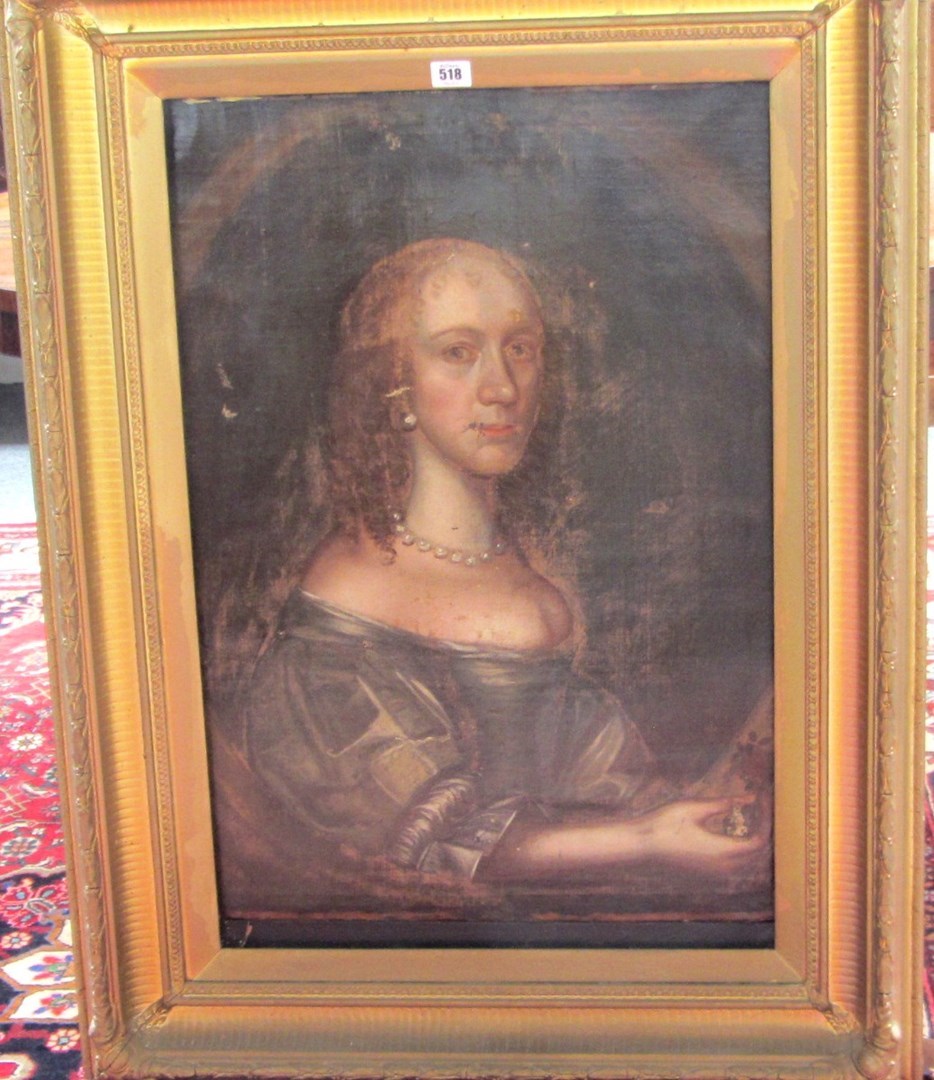 Appraisal: English School th century Portrait of a lady in th