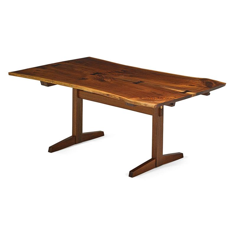 Appraisal: MIRA NAKASHIMA Trestle dining table Condition Report This table was