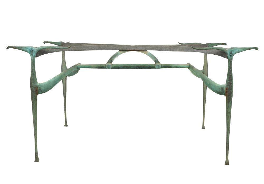 Appraisal: DAN JOHNSON MID TH CENTURY GAZELLE TABLE BASEbronze Condition with