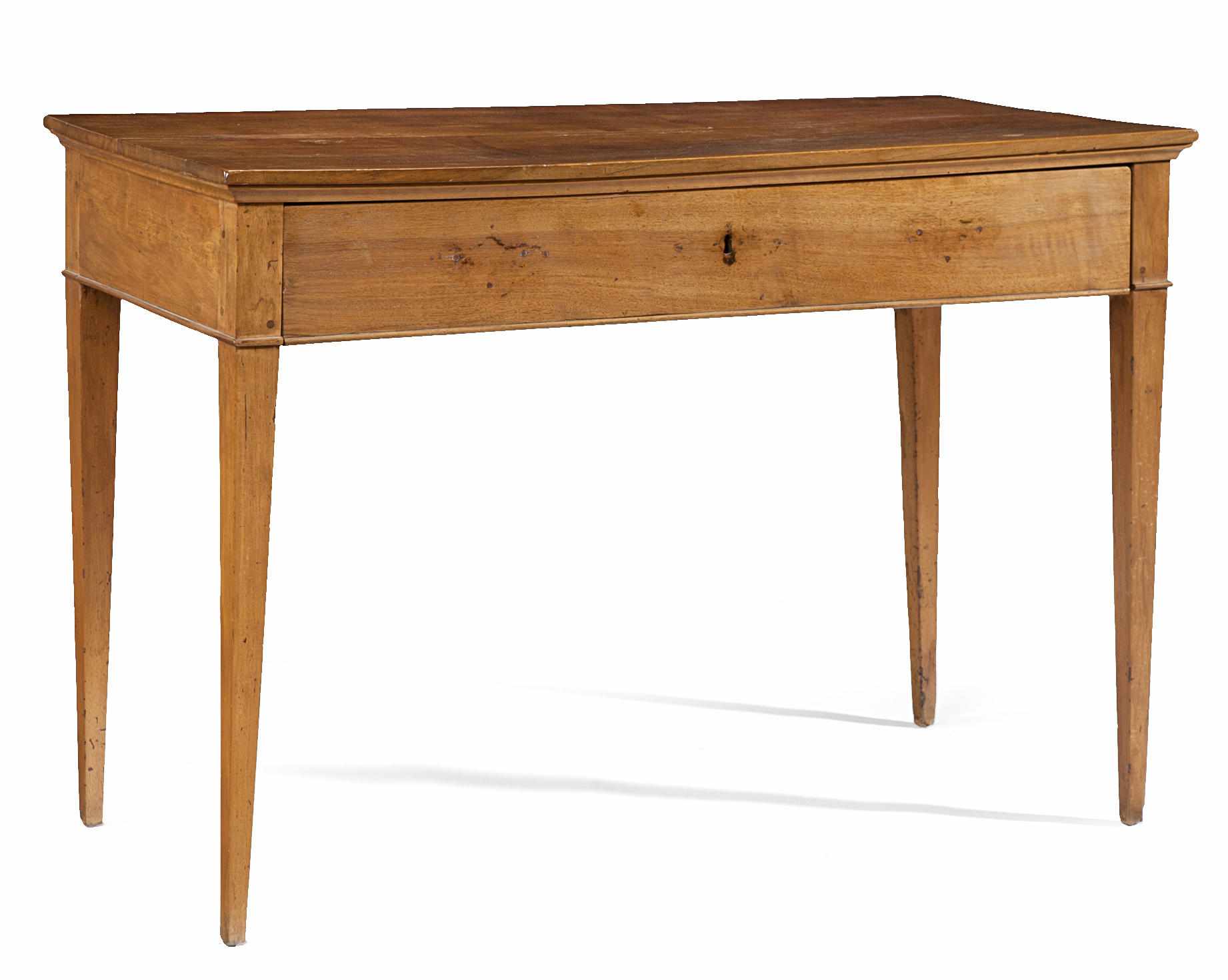 Appraisal: A Continental Neoclassical walnut side table circa The rectangular top