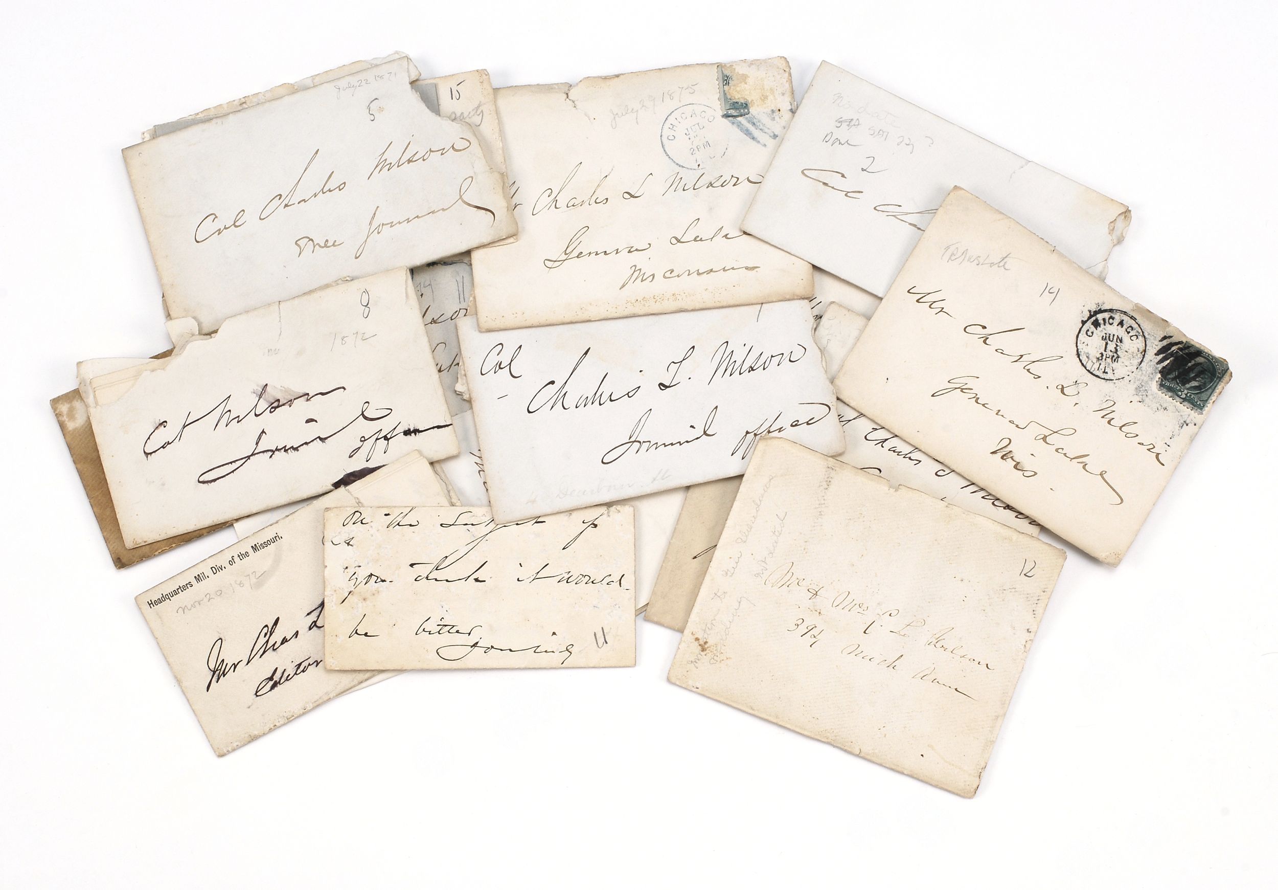 Appraisal: COLLECTION OF EIGHTEEN LETTERS WRITTEN BY GEN PHILIP A SHERIDAN