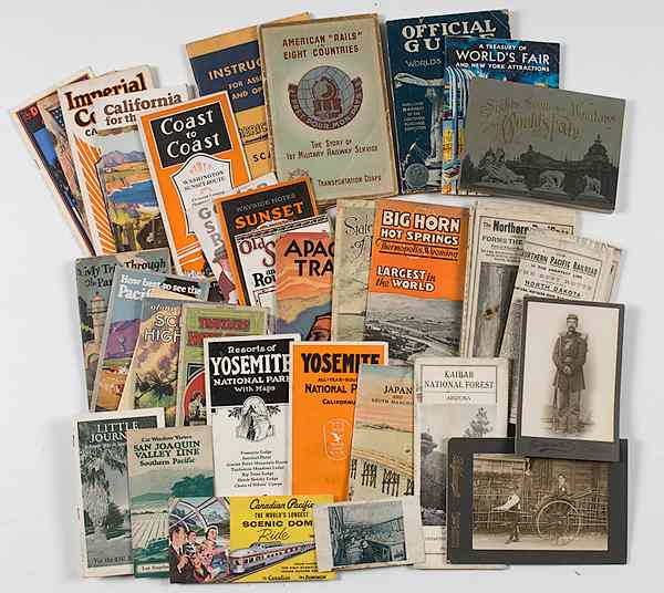 Appraisal: Early to Mid- th Century Travel Brochures Pamphlets Photos Many