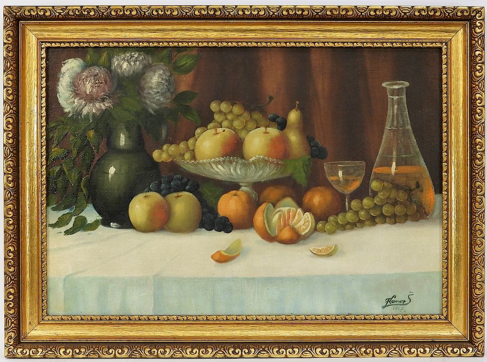 Appraisal: European O C Classical Still Life Painting Europe th Century