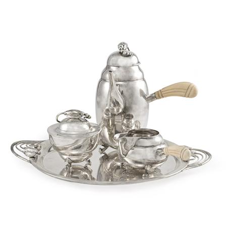 Appraisal: Webster Ivory Handled Sterling Silver Coffee Service Estimate -