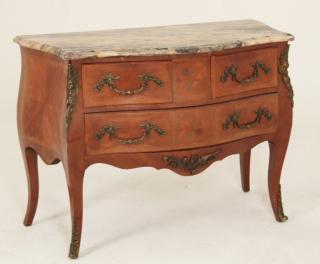 Appraisal: FRENCH LOUIS XV STYLE BOMBE SHAPED COMMODE FRENCH LOUIS XV