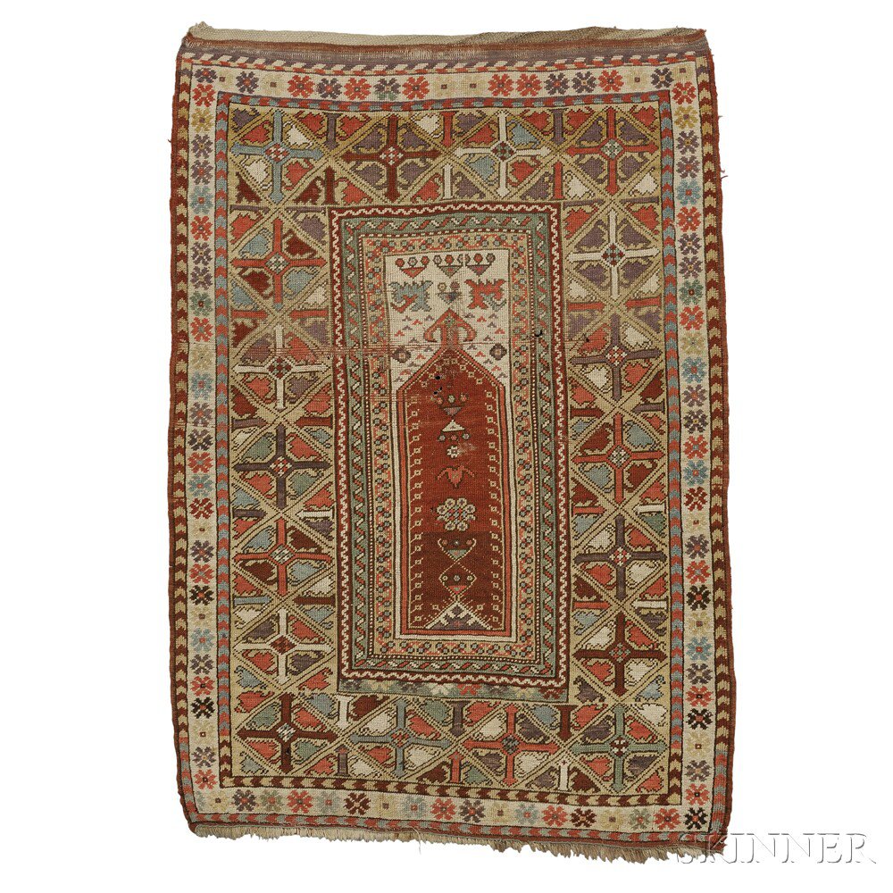 Appraisal: Melas Prayer Rug Central Anatolia mid- th century the red