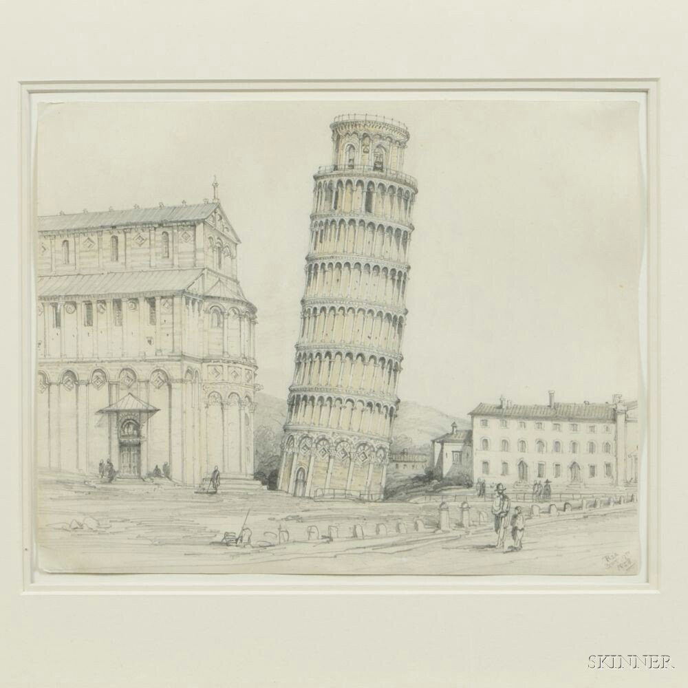 Appraisal: British School th Century View of Pisa Unsigned inscribed and