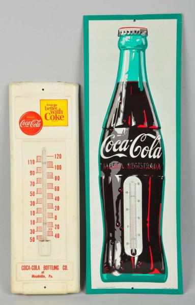 Appraisal: Lot of Tin Coca-Cola Thermometers Includes a s bottler's thermometer