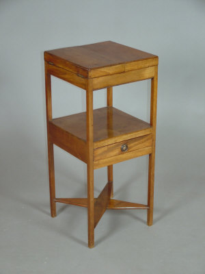 Appraisal: A mahogany three tier washstand early th century the top