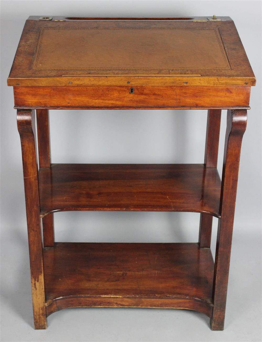 Appraisal: AMERICAN WALNUT SCHOOL MASTER'S DESK OR LECTERN mid- th Century