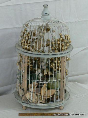 Appraisal: Vintage Style Birdcage as Decorator Item nice country home counter