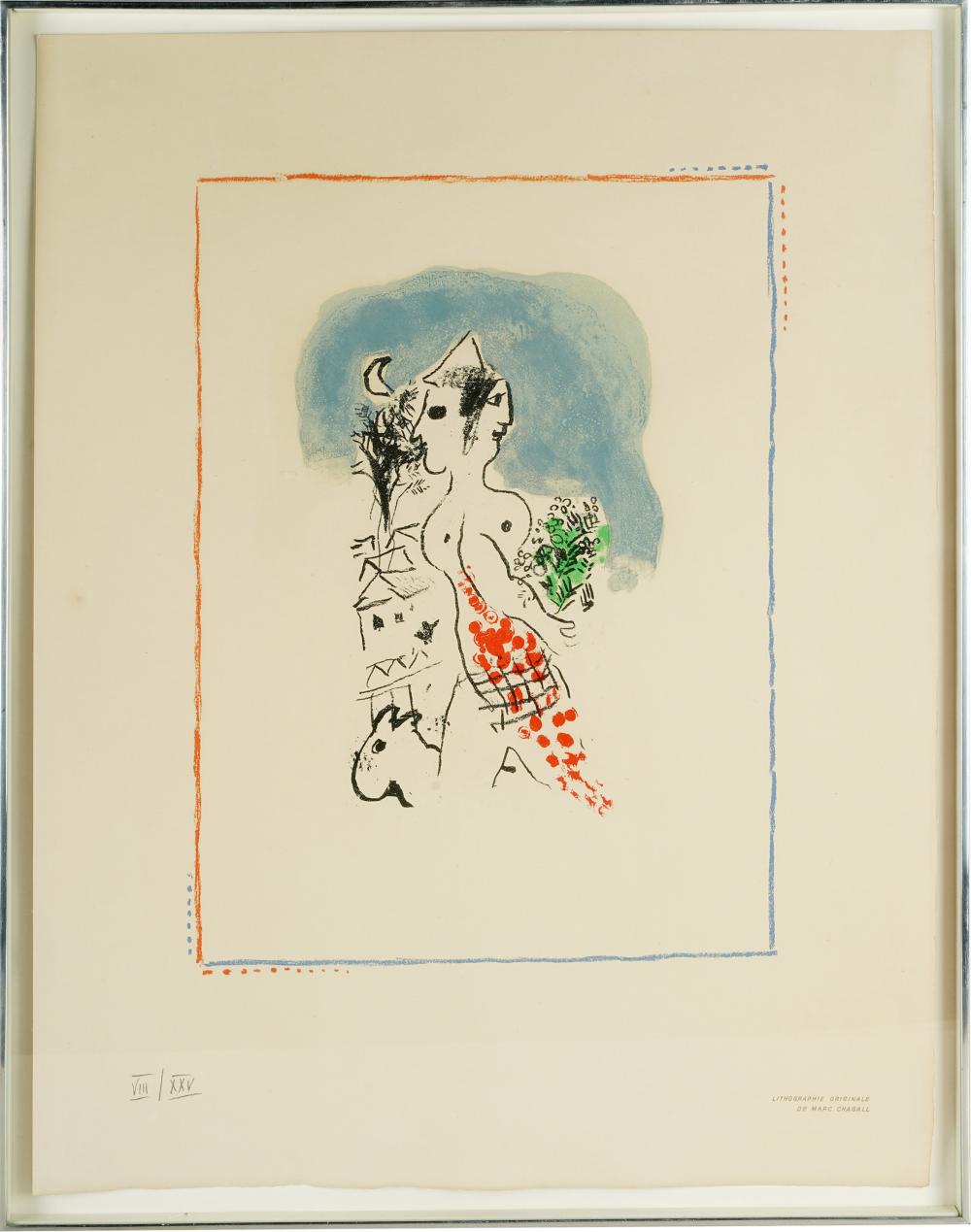 Appraisal: MARC CHAGALL - lithograph numbered in pencil lower left VIII