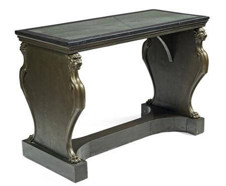 Appraisal: NEO-CLASSICAL STYLE BRONZED AND PAINTED CENTRE TABLE IN THE MANNER