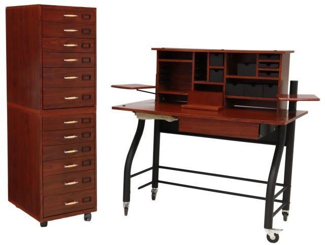 Appraisal: lot of Fly fishing workstation and cabinet in MDS laminate