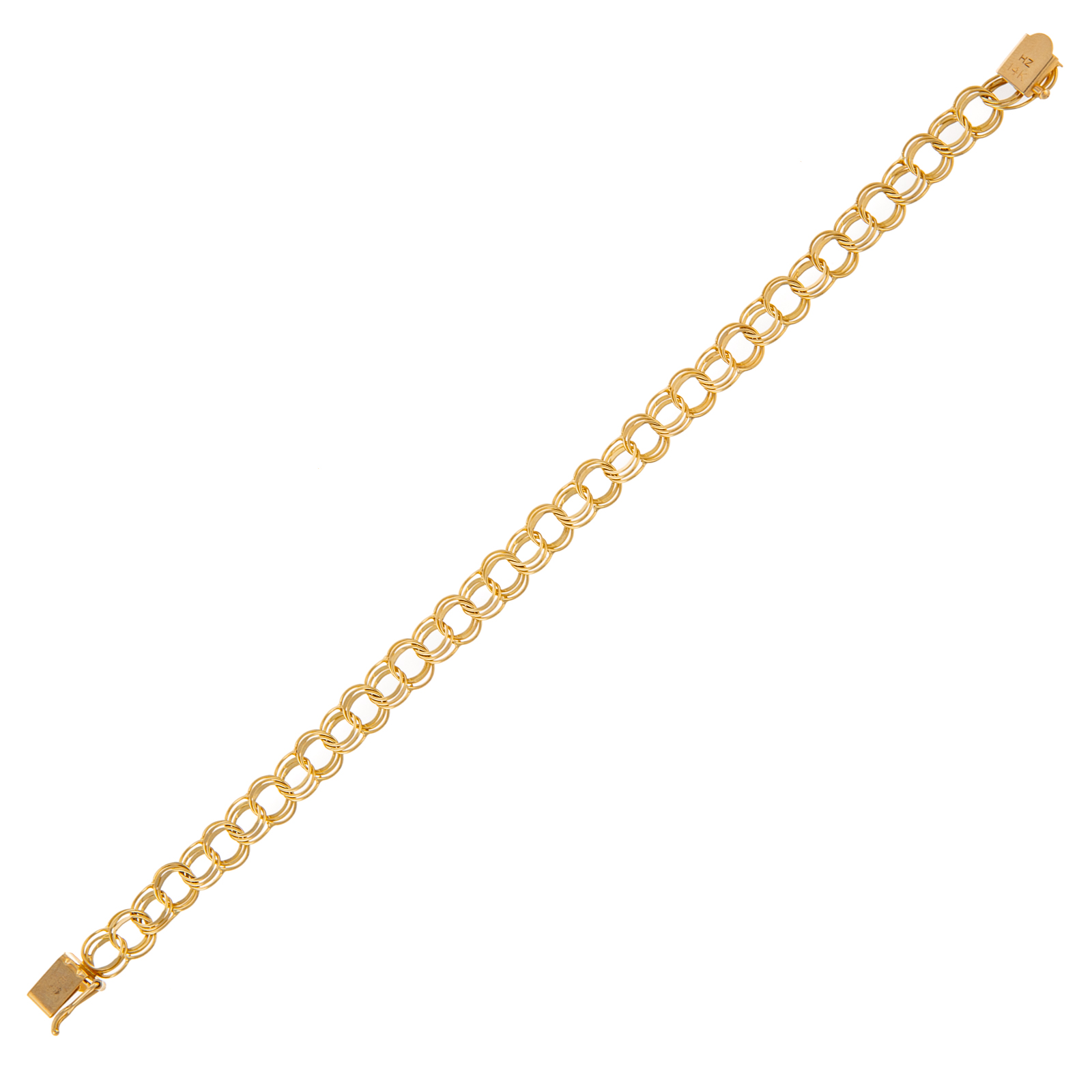 Appraisal: AN OPEN CIRCLE LINK BRACELET IN K K yellow gold