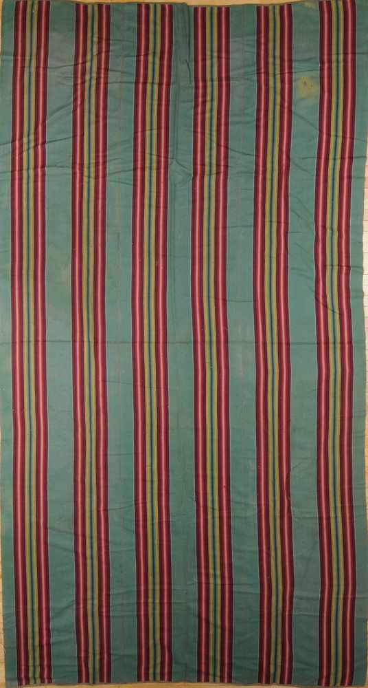 Appraisal: AMERICAN COTTON AND WOOL VENETIAN STRIPE CARPET Worked with vertical