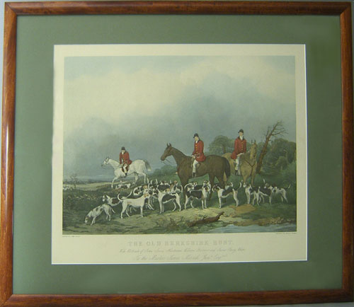 Appraisal: English fox hunt print after John Goode x