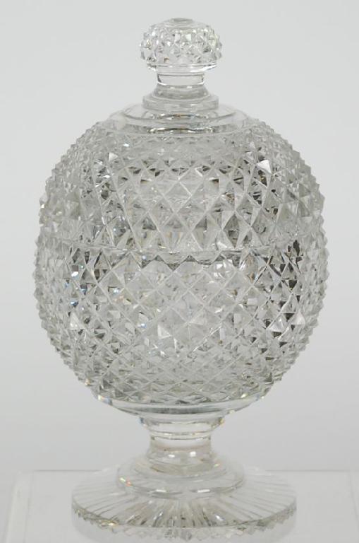 Appraisal: EARLY NINETEENTH CENTURY HEAVY ALL OVER STUD CUT GLASS GLOBULAR