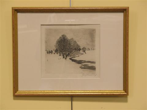 Appraisal: GEORGE HAUSDORF AMERICAN - WINTER LANDSCAPE Etching x in sight