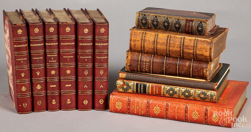 Appraisal: Group of leather bound books Group of leather bound books