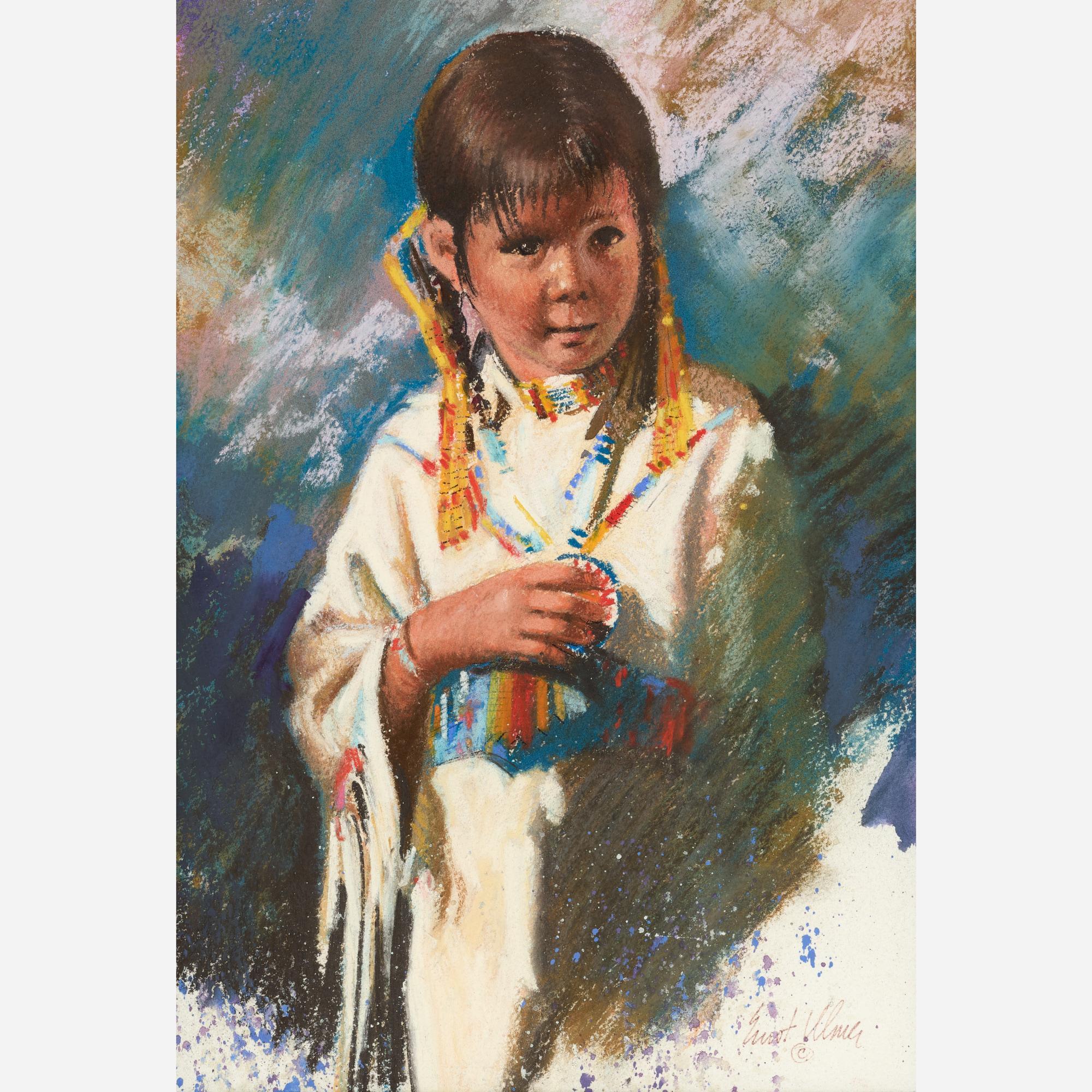 Appraisal: ERNST ULMER - PASTEL OF NATIVE AMERICAN CHILD Ernst Ulmer