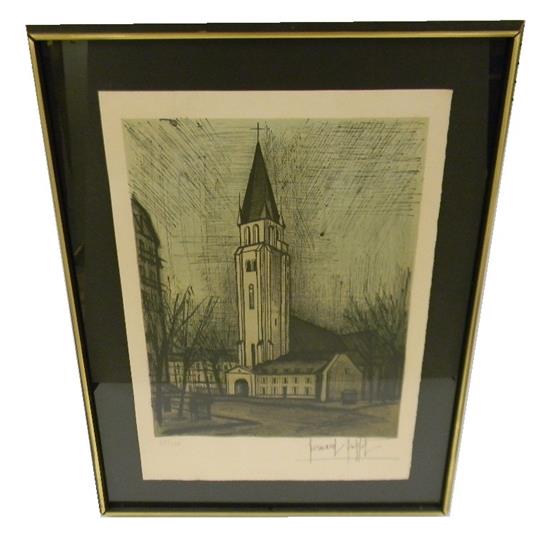 Appraisal: Bernard Buffet French - Saint Germain des Pr s etching