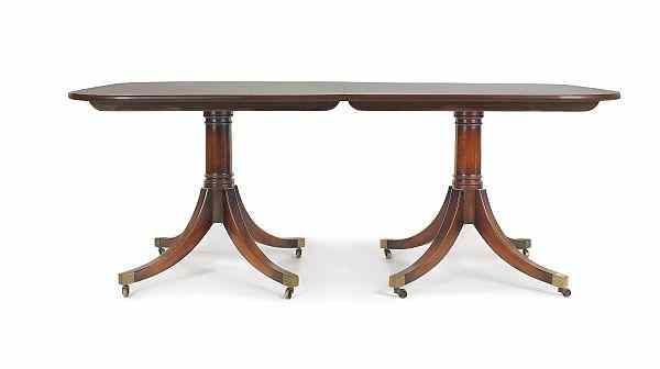 Appraisal: Regency style mahogany dining table th c h w l