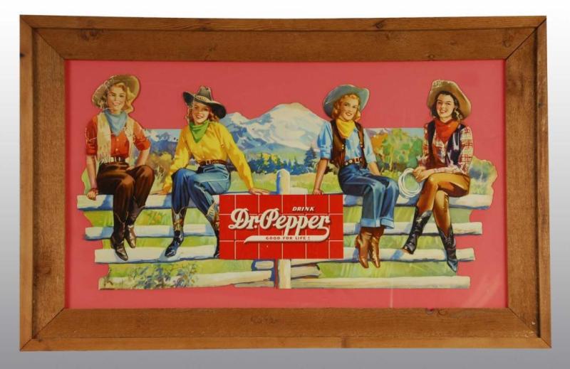 Appraisal: Cardboard Dr Pepper Die-Cut Poster Element Description Circa s s