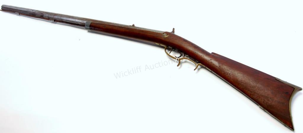 Appraisal: Antique Half Stock Muzzle Loading Rifle-Blued Octagonal barrel Chambered in