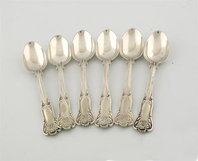 Appraisal: A rare set of six early Victorian Adelaide pattern teaspoons