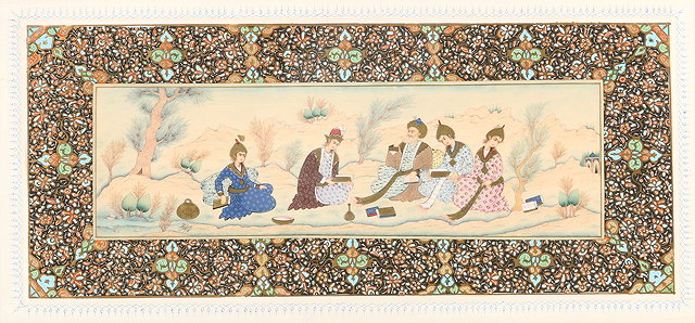 Appraisal: A GROUP OF SEVEN TH CENTURY INDIAN MINIATURE PAINTINGS figural