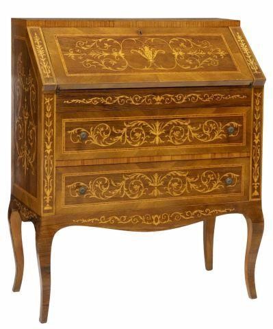 Appraisal: Italian slant-front desk mid th c interior writing surface and