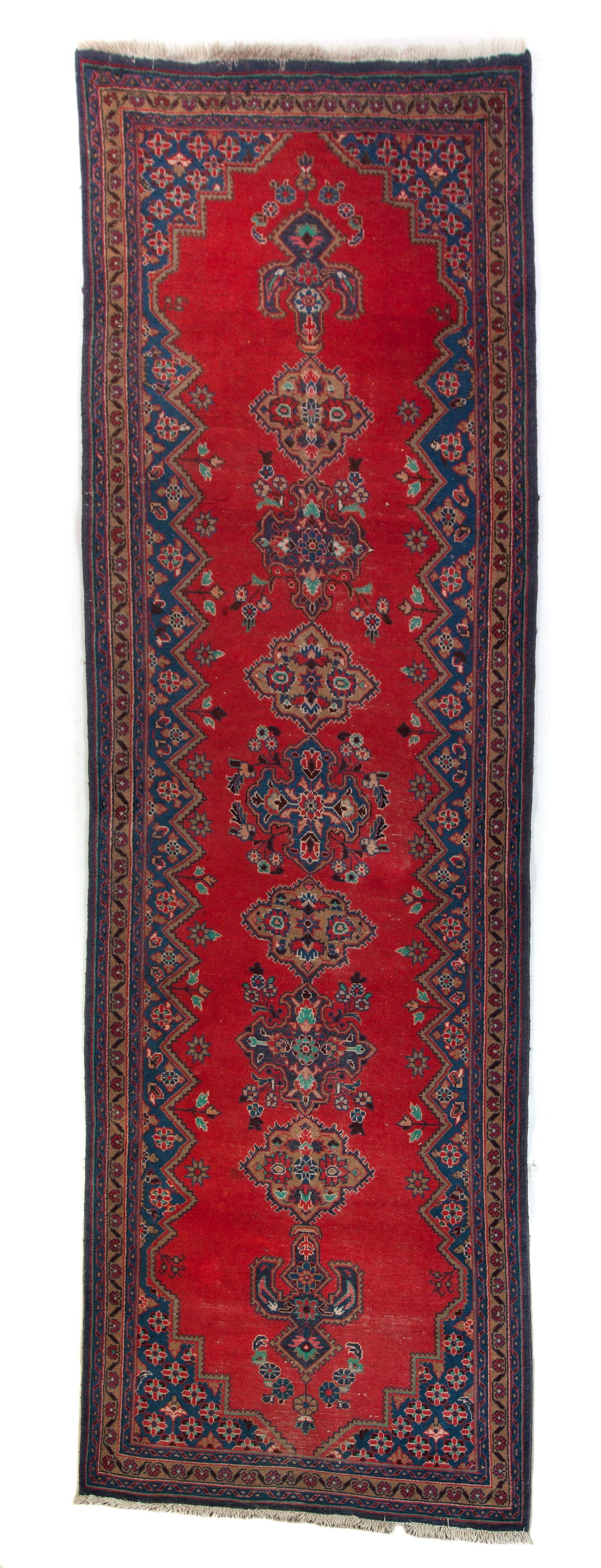 Appraisal: ORIENTAL RUNNER Mid th century Hamadan with red ground Minor