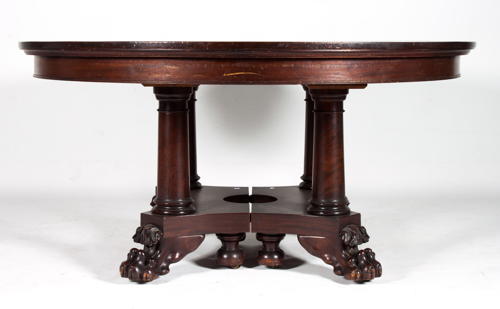 Appraisal: Potthast Bros Classical style mahogany table first half- th century