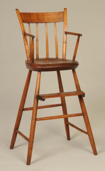 Appraisal: Bamboo-Turned Windsor High Chair Size - H x W