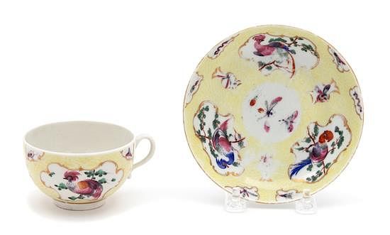 Appraisal: A Worcester Porcelain Cup and Saucer Saucer diameter inches A