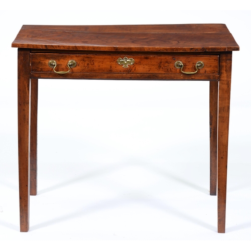 Appraisal: A George III fruitwood side table the oversailing two piece