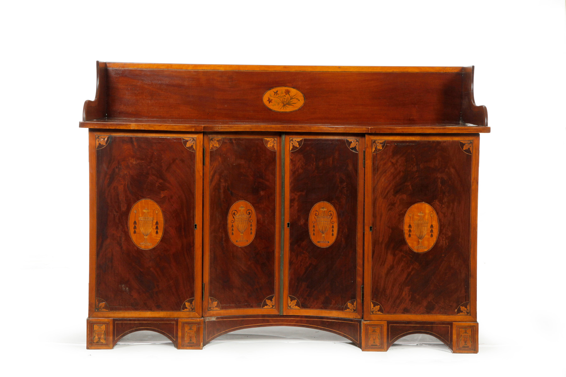 Appraisal: REGENCY-STYLE INLAID SERVER England late th-early th century mahogany High