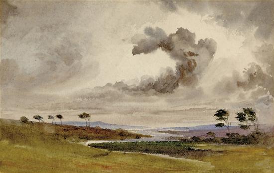 Appraisal: Frederick Albert Slocombe British -circa STORM ON THE HORIZONwatercolor framed